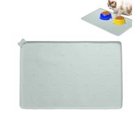 Water Bowl Mat | Cat Placemat | 23.6 X 15.7 Inch Silicone Non-Slip Foldable Fast Drying Anti-Spill Pet Feeding Pad for Dogs Cats Indoor Floor Kitchen