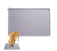 Water Bowl Mat,Kitten Food Pad | 23.6 X 15.7 Inches Non-Slip Fast Drying Silicone Floor Mat for Indoor Pets Anti-Spill Dog Feeding