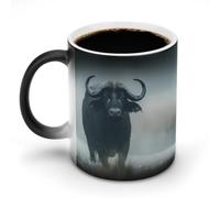 Water Buffalo Discoloration Mug Color Changing Magic Travel Cup Ceramic Heat Sensitive Coffee Mugs