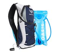 Water Buffalo Hydration Pack Backpack - Water Backpack - 2L Water Bladder (Arctic Blue)