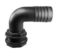 Water Butt Connector Adapter Tank Fitting 1/2" - 2" Barb Straight 90 Pipe Outlet (Elbow, 2")