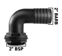 Water Butt Connector Adapter Tank Fitting Elbow 2"