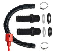 Water Butt Connector Kit, 25mm Flex Connection, 50 cm Conection Hose, 2 Rubber Seal and 2 Hose Clamps, Rain Butts Connector for Fittings Joining 2 Tanks, Butts, Rain Barrels Together