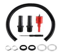Water Butt Connector Kit, Water Butt Connector Pipe Link Kit, Water Butt Hose Pipe Connector Rain Barrel Linking Kit, Male Thread Two Tank Fittings Pipe Fittings(25mm/1")