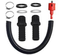 Water Butt Connector Kit, Water Butt Hose Pipe Connector Rain Barrel Linking Kit, 50cm Connection Hose 2 PCS 25mm Connectors and Accessories Rain Butt Connector for Rainwater Barrels