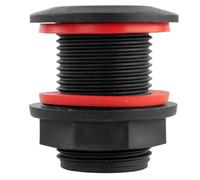 Water Butt Drain Plug Adapter Rainwater Storrage Barrel Bulkhead Draining Male Threade Plug Leak-proof Fit Black with Lock Nut & Washer (3/4” BSP)