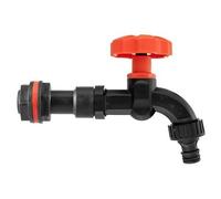 Water Butt Extension Kit 3/4" BSP with Black and Orange Tap - 50mm Male to Female Outlet Extension, Back Nut and Sealing Washers, PP Garden Tap with Click Lock Hose Connector for Rain Barrel Tanks