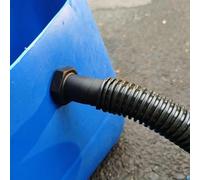 Water Butt Hose Pipe Black Corrugated Extension Overflow Tube Flexible Connector 12 20 25 32 38 40 50mm - 0.5" 0.75" 1" 1.25" 1.5" 2" (25mm (1 inch), 25 Metres)