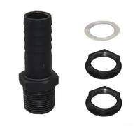 Water Butt Overflow Connector Inch Tank Overflow Adapter for Rain Spill Fitting and Water Storage Tank Drain, Plastic Garden Rainwater Diverter with Washer and Nut(25)