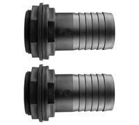Water Butt/Rain Barrel/Storage Tank Outlet (Pack of 2) Hosetails for Linking Tanks Or Overflow,for Pipe Size 1/2" -2" (2" bsp = (60mm Hole))