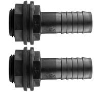 Water Butt/Rain Barrel/Storage Tank Outlet (Pack of 2) Hosetails for Linking Tanks Or Overflow,for Pipe Size 1/2" -2" (1" bsp = (33mm Hole))