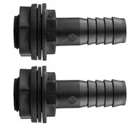 Water Butt/Rain Barrel/Storage Tank Outlet (Pack of 2) Hosetails for Linking Tanks Or Overflow,for Pipe Size 1/2" -2" (3/4" bsp = (26mm Hole))