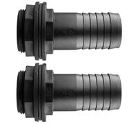 Water Butt/Rain Barrel/Storage Tank Outlet (Pack of 2) Hosetails for Linking Tanks Or Overflow,for Pipe Size 1/2" -2" (1.5" bsp = (48mm Hole))