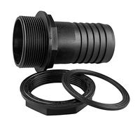Water butt/rain barrel/water storage tank barbed hosetail for overflow/outlet,1/2"-2" options (2")