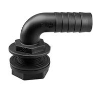 Water Butt/rain Barrel/Water Storage Tank Overflow hosetail Elbow with nut & Washer (3/4" bsp - 3/4" Barb) Requires A 26MM Hole