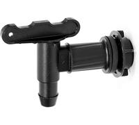 Water Butt Tap Replacement - Durable Leakproof Plastic Tank Tap for Garden Water Butts, Buckets & Storage Containers - Easy Install Outdoor Water Spigot (Black)