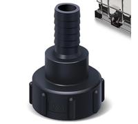 Water Butt Tap Sturdy Plastic Tank Fittings with Sealing Ring for 25mm Inside Diameter Hose Garden Hose Adapter Replacement