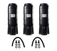 Water Butts Direct 100L Slimline Black Rainfall Mini Water Butt Kit - Space Saving Rainwater Storage Complete with Stand, Lid, Hose Connect Tap & Rain Diverter for Garden (Triple 100L)