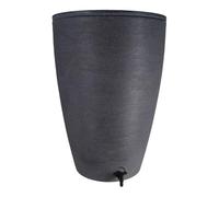 Water Butts Direct 120L Water Butt Planter Kit with Stand - Decorative Garden Rainwater Barrel with Universal Diverter, Tap and Hose Connector, PLUS Free 500ml Water Butt Treatment, Ash