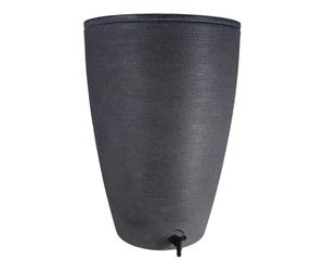 Water Butts Direct 120L Water Butt Planter Kit with Stand - Decorative Garden Rainwater Barrel with Universal Diverter, Tap and Hose Connector, PLUS Free 500ml Water Butt Treatment, Ash