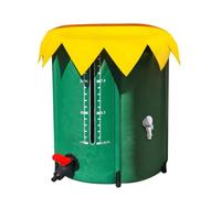 Water Butts With Stand And Tap, Foldable Rain Barrel With Filter Spigot Downspout Overflow Kit, Filter Mesh, Collapsible Water Collection System Catcher,200L