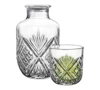 Water Carafe with Drinking Cup, Drinking Mouth Water Dispenser Bedside Table Water Carafe Drinking Glass for Wine as well as Other Liquids in the Bedroom, Bathroom as well as at Home in the Kitchen