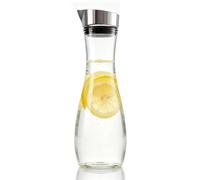 Water Carafe with Lid, 1.2L Acrylic Transparent Juice Bottle Drink Jug Clear Beverage Milk Container with Lid for Home Bar Fridge