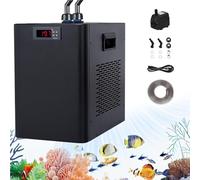 Water Chiller Cooler Aquarium,160L/300L/500L Hydroponic,Quiet Refrigeration Compressor for Seaand Fresh,Fish Tank Cooling with Pump/Hose,Coral Reef,160L/42GAL