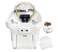 Water Circulation & Fumigation, Height Adjustable-Energy Saving 3000w, 60l Fresh & 30l Waste Tank, Constant Temperature 30-60°C, Japanese Head Spa Equipment, for Salon Scalp Care(White)