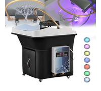 Water Circulation Hair Washing Machine with Smart Thermostat, Portable Shampoo Basin, 4 Universal Wheels, Shower Head and Hot/Cold Switch