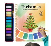Water Color Workbook,Watercolor Coloring Book with 12 Colors for Adults - Paint Kit Coloring Art Drawing for Teens Travel Home Learning Beginners School Professional