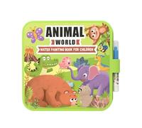 Water Coloring Book Cute Reusable Cartoon Portable Painting Tools Kids Painting Book for Trip Home Craft Car Desktop Studio Outside Preschool Kindergarten Party Birthday Holiday Christmas