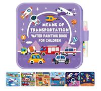Water Coloring Book for Children, Educational Activities for Learning - Watercolour Coloring Book and Painting Activities | for Education Children Play Home Travel Classroom Plane School