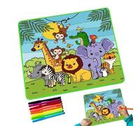 Water Coloring Mat, Water Doodle Mat,Cartoon Water Writing Magic Mat | Graffiti Coloring Educational Toys Cushion for D Writing Mat