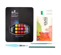 Water Colors Paint Adult Set 48 Colors Solid Sketching Pastels Set