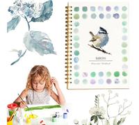 Water Colour Paints Sets, Watercolor Painting Book with Supplies, Watercolor Workbook for Kids Adults Beginner (Bird)