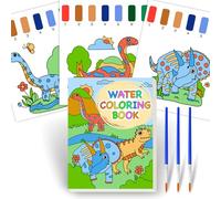 Water Colouring Book for Children Painting, Colouring Book with Paper, Arts and Crafts Gift for Drawing Animals (Dinosaur)