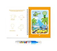 Water Colouring Book for Children - Reusable Travel Watercolour Book with Pen | With Accessories, Educational Toy for Travel, Plane & On the Go