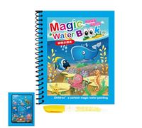 Water Colouring Book | Reusable Magiic Painting Book | Magiic Painting Books with Water | Portable Educational Doodle Drawing Toy, Encourages Creative Preschool Toys for Early Learning