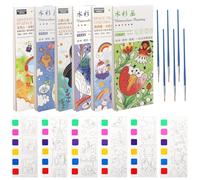 Water Colouring Books for Children, 6 Pack Pocket Magic Water Coloring Book, Watercolour Painting Books for Kids, Painting Sets with Paint Brush for Boys Girls Birthday Gifts Princess