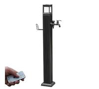 Water Column, Stylish Solar Garden Water Column, Water Dispenser Hydrant, Outdoor Stainless Steel Vertical Faucet, Square Vertical Fountai for Lawn