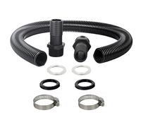 water Connector Pipe Link Kit for Downpipe, 38mm Rain Barrel Connecting Kit for Joining Tanks Together - 1M Flexible Hose & Fittings