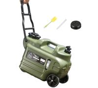 Water Container -28L,water Tank With Tap | Bucket With Wheels | Portable W A T E R Storage Bucket | Outdoor Camping Hiking Water Tank Handle, Cap & Tube For Garden, RV, And Use