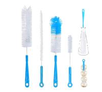 Water Container Brush Set - Soft Bristle Extended Handle Scrubbing Tool, Bendable Multi-Purpose Cleaner, Reusable Flask Cleaner | Culinary Feeding Bottle Washing Equipment Household Use