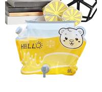 Water Container for Camping - 8L Foldable with Handle Reusable | No Leakage Portable Water Tank - for Outdoor Hiking Fishing Hunting Picnic Beach Travel Home Party