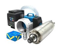 Water Cooled Spindle Kit 800W 1.5KW 2.2KW 3KW 4.5KW 5.5KW Spindle Motor 220V 380V 110V for Router Engrave Carved Wood(2.2KW 80-213mm ER20,110V)