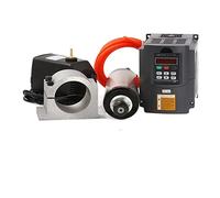 Water Cooled Spindle Kit 800w 4 Bearings 65mm Diameter 0.8kw Cooling Spindle & 1.5kw Inverter VFD 80w Water Pump for Engraving/Milling