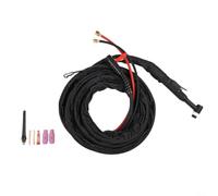 Water Cooled WP18 TIG Torch Set 4M Cable with Ceramic Cups Collets Back Cap for Steel Aluminium Welding