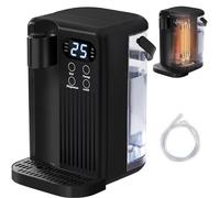 Water Cooler Dispenser, Smart Touch Screen, Countertop Direct Drinking Compact Purifier, 3L, With Guide Tube (Color : Black, Size : 9.4 * 7.2 * 11.8inch)