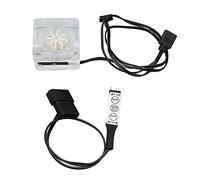 Water Cooling Flow Meter G1/4 Thread, 8 Impeller Revolving Speed Meter, Durable Acrylic Water Flow Indicator with Silicone Sealing Ring, High Precision Flow Sensor for PC Water (White)